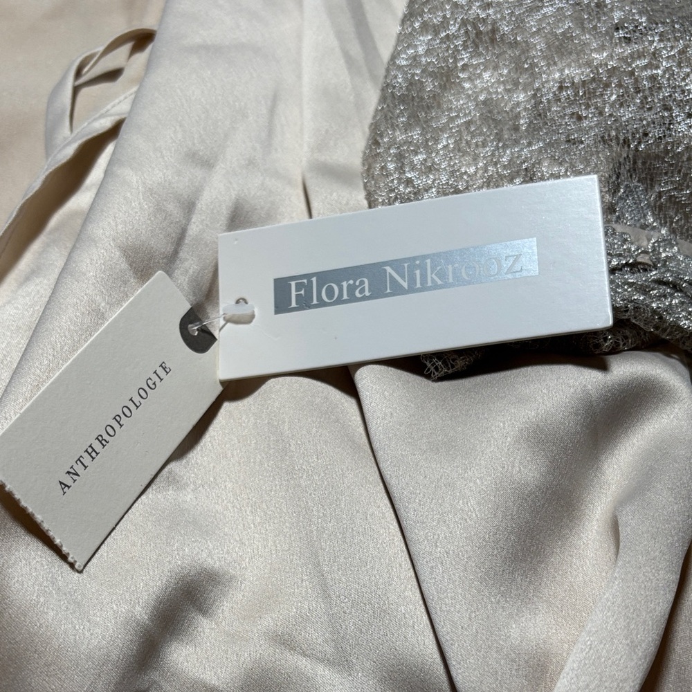 Anthropologie Shimmering Silver Robe - Picture 8 of 8